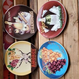 Pottery barn wine bar cocktail plates- set of four